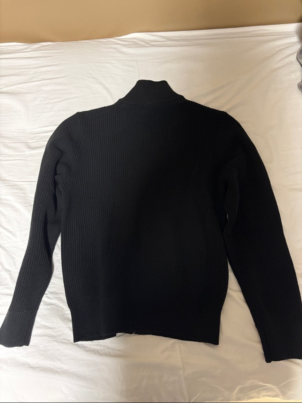 Uniqlo Black Knit Zip Up Sweater Small NWOT - Picture 6 of 6